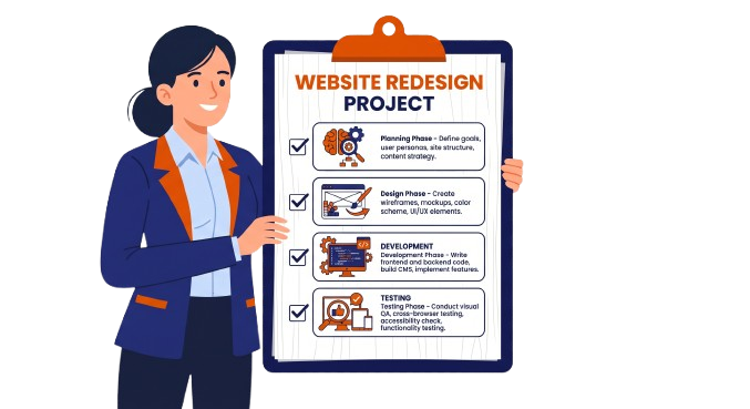 Website Redesign process for Connaught Place businesses